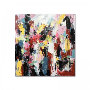 Usine en gros cosm coloré cosm à la main peinture acrylique peinture acrylique décor abstraite oeuvre de toile huile de toile pour salon