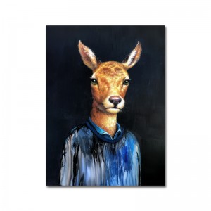 100% peinture à l\'huile faite à la main Animal Accueil Décoration Abstrait Contemporain Toile Art Travail